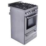 Avanti 20-in 4 burners 2.1-cu ft Freestanding Natural Gas Range (Stainless Steel), DGR20P3S *JR2510, Retail: $1,159.99, FINAL PRICE: $599.99 + TAX