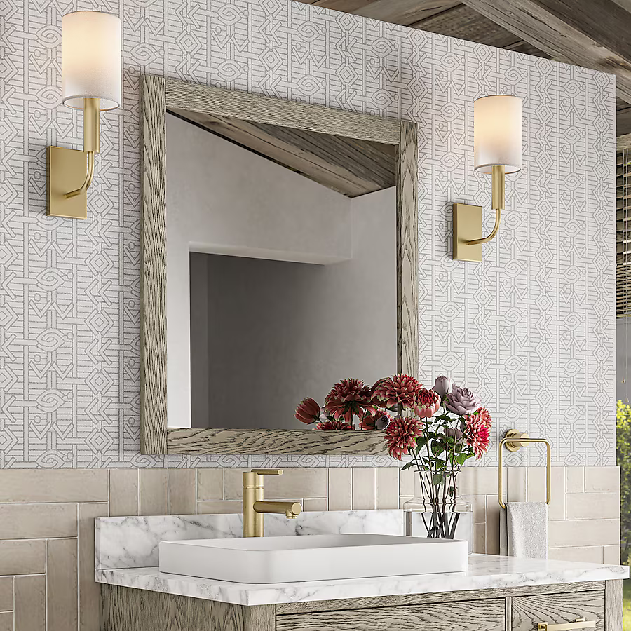 Ellen DeGeneres Valerosa 22-in x 30-in Framed Bathroom Washed Oak Mirror, 1658MR-28-278, FINAL PRICE: $39.99 + Tax