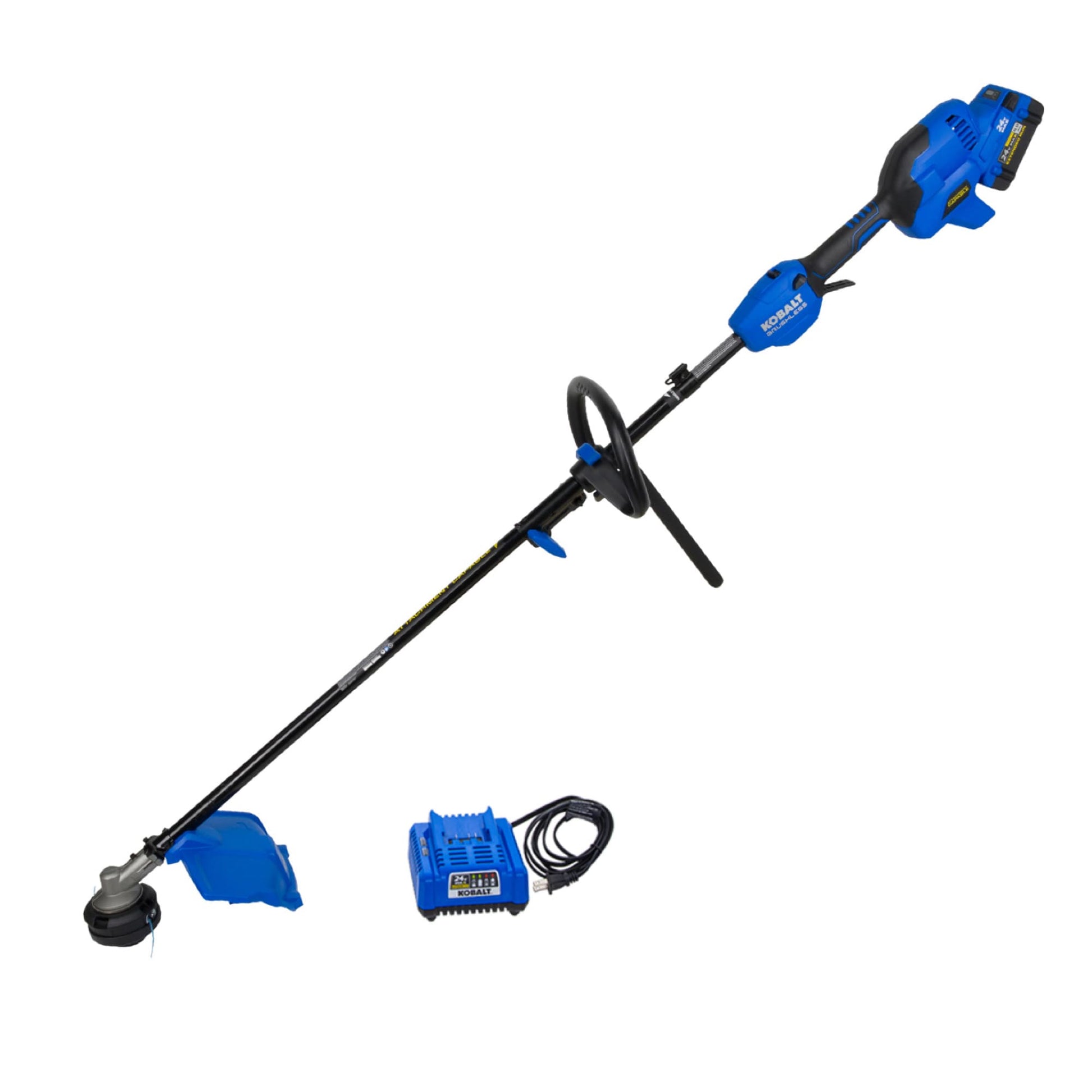 Kobalt 24-volt 15-in Split Shaft Attachment Capable Battery String Trimmer 4.0 Ah (Battery Included) (Charger Included [FBM-103]