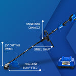 Kobalt 24-volt 15-in Split Shaft Attachment Capable Battery String Trimmer 4.0 Ah (Battery Included) (Charger Included [FBM-103]