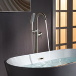 Woodbridge Derby Brushed Nickel 1-handle Freestanding High-arc Bathtub Faucet with Hand Shower