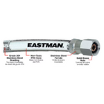 EASTMAN 5-ft 1/4 -in Compression Inlet x 1/4 -in Compression Outlet Stainless Steel Ice Maker Connector, 98516 #247027  *JR2510, Retail: $16.98, FINAL PRICE: $11.99 + TAX