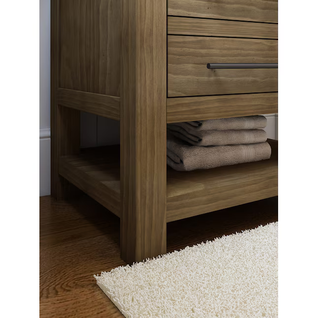 Alpine Reserve Kennilton 30-in Gray Oak Undermount Single Sink Bathroom Vanity with White Carrera Engineered Stone Top, WSLW30IFV #1571223  *JR2509, Retail: $999.00, FINAL PRICE: $399.99 + TAX