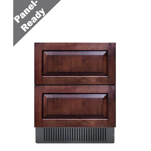 Summit Appliance 27-in 2-Drawer Built-in/Freestanding Drawer Refrigerator (Panel-Ready Stainless Steel front/black Cabinet), SPR275OS2D *JR2510, Retail: $2,838.00, FINAL PRICE: $1,599.99 + TAX