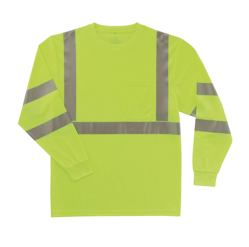 Ergodyne Type R, Class 3 Adult unisex Yellow Medium weight Short sleeve Striped T-shirt ( XL ) Item #