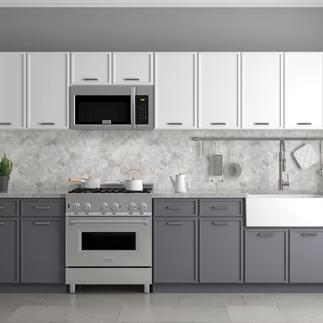 ZLINE KITCHEN & BATH 1.5-cu ft 29.75-in Over-the-Range Convection Microwave with Sensor Cooking (Stainless Steel), MWO-OTR-30 *JR2507, Retail: $629.95, FINAL PRICE: $349.99 + TAX