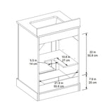 Summit Lane Alton 24-in Brown Undermount Single Sink Bathroom Vanity with White Engineered Stone Top, LWSG24VBR, 4082265, [FB284], MSRP: $624.00, FINAL: $279.99, CLEARANCE: $229.99 + Tax