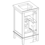 Alpine Reserve Alcova 18-in Gray Undermount Single sink Bathroom Vanity with White Ceramic Top, LWSK18VG, 4082291, MSRP: $454.00, FINAL PRICE: $269.99 + TAX