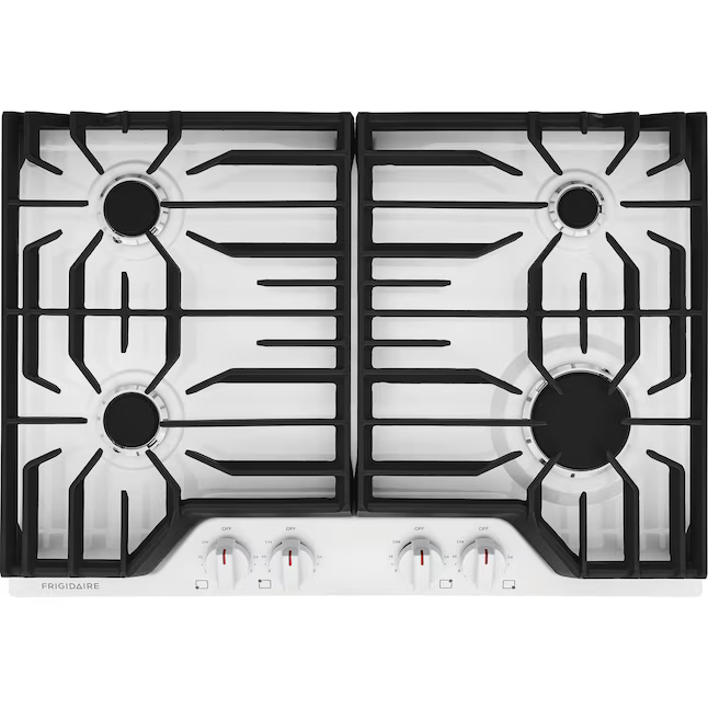 Frigidaire 30-in 4 burners White Gas Cooktop, FCCG3027AW *JR2510, Retail: $949.00, FINAL PRICE: $479.99 + TAX