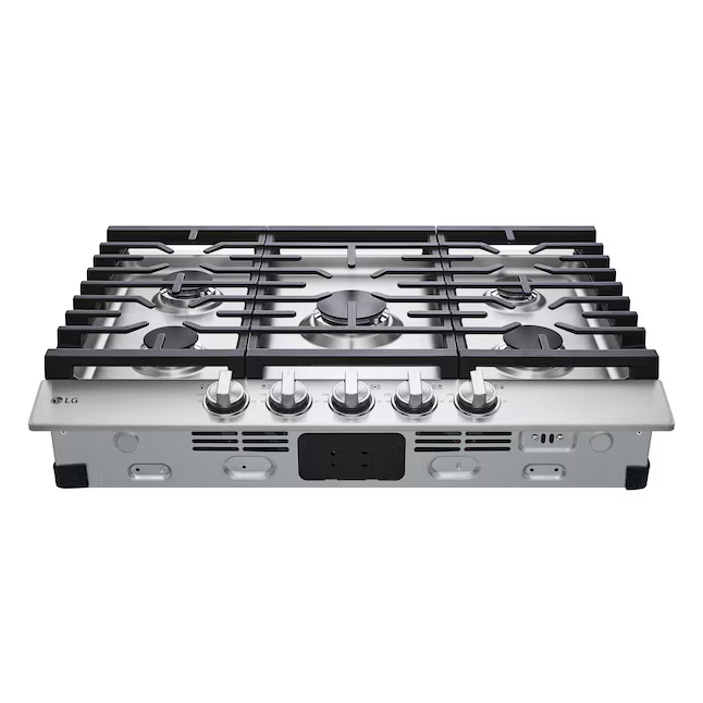 LG 30-in 5 burners Stainless steel Gas Cooktop