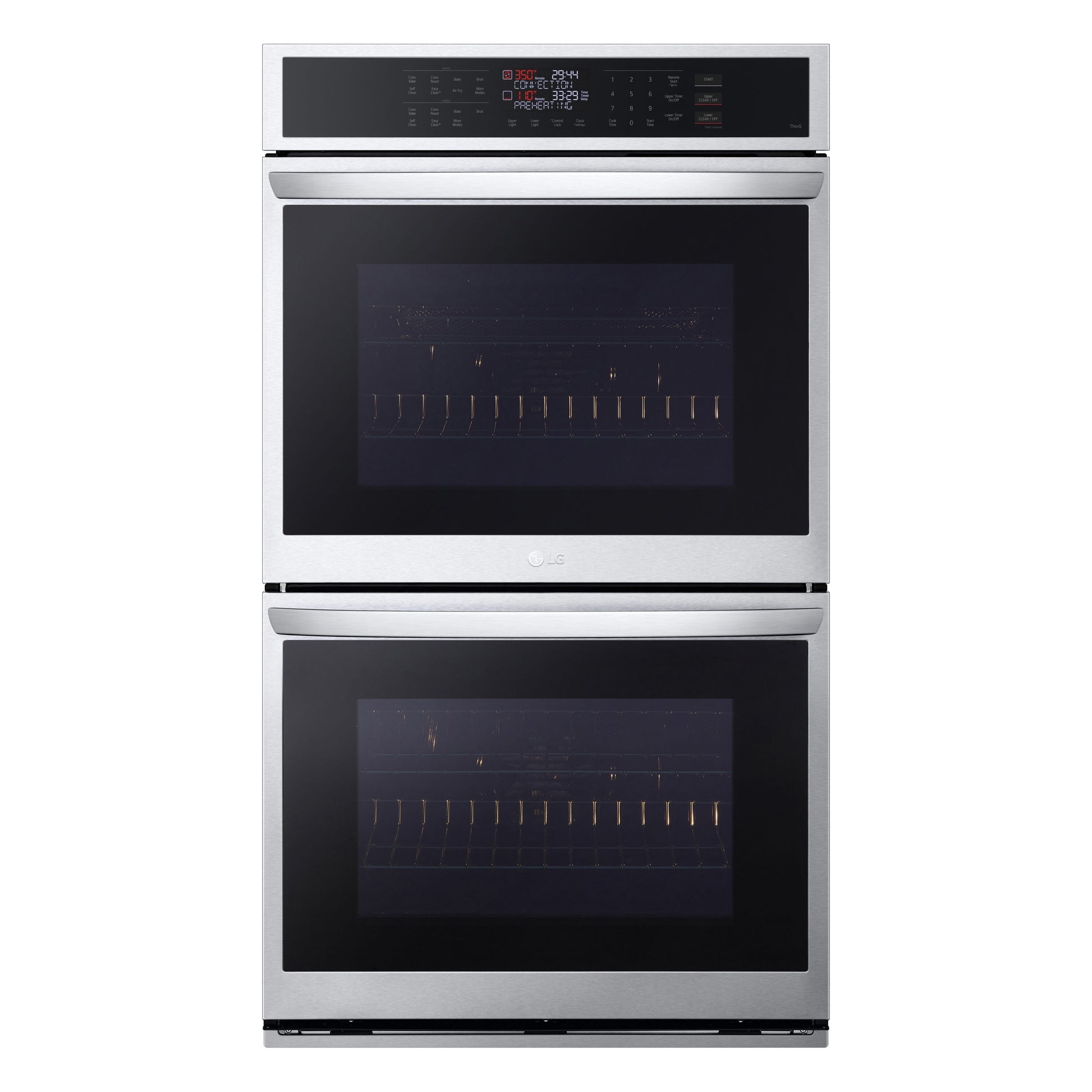 LG 30 inch Double Electric Wall Oven with Air Fry Self-cleaning ( PrintProof Stainless Steel )