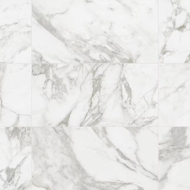 Satori Bianco Palazzo 12-in x 24-in Polished Porcelain Floor and Wall Tile, 8.7 mm, 8 pcs, 61.60 lbs, 15.5 sf, 1001-0370-0  #5081738 *JR2510, Retail: $1.99/sf, $30.85/box, FINAL PRICE: $1.29/sf, $20.00/bx + TAX