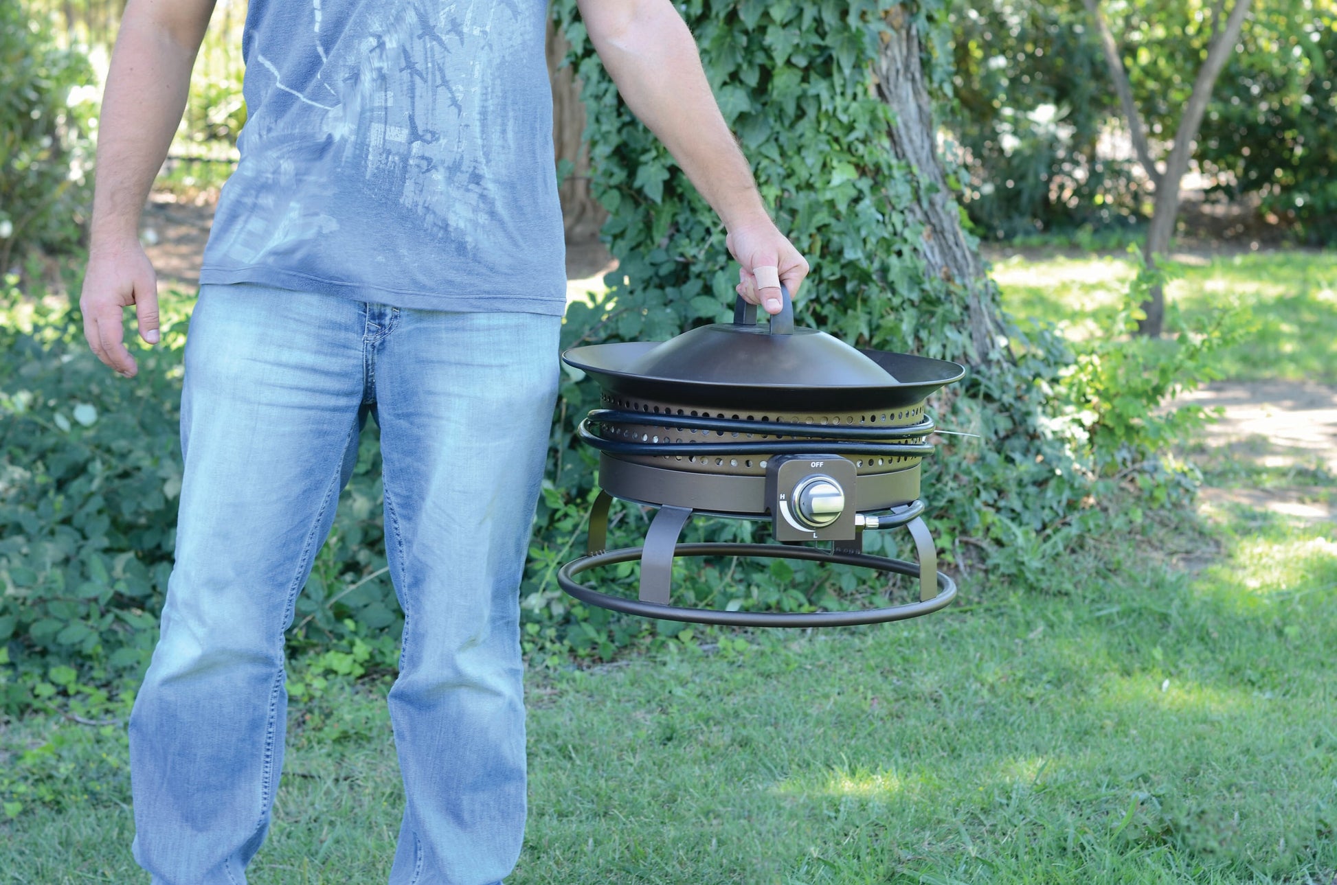 Bond 18.5-in W 54000 Maximum BTUs Steel Round Portable Liquid propane Fire pit