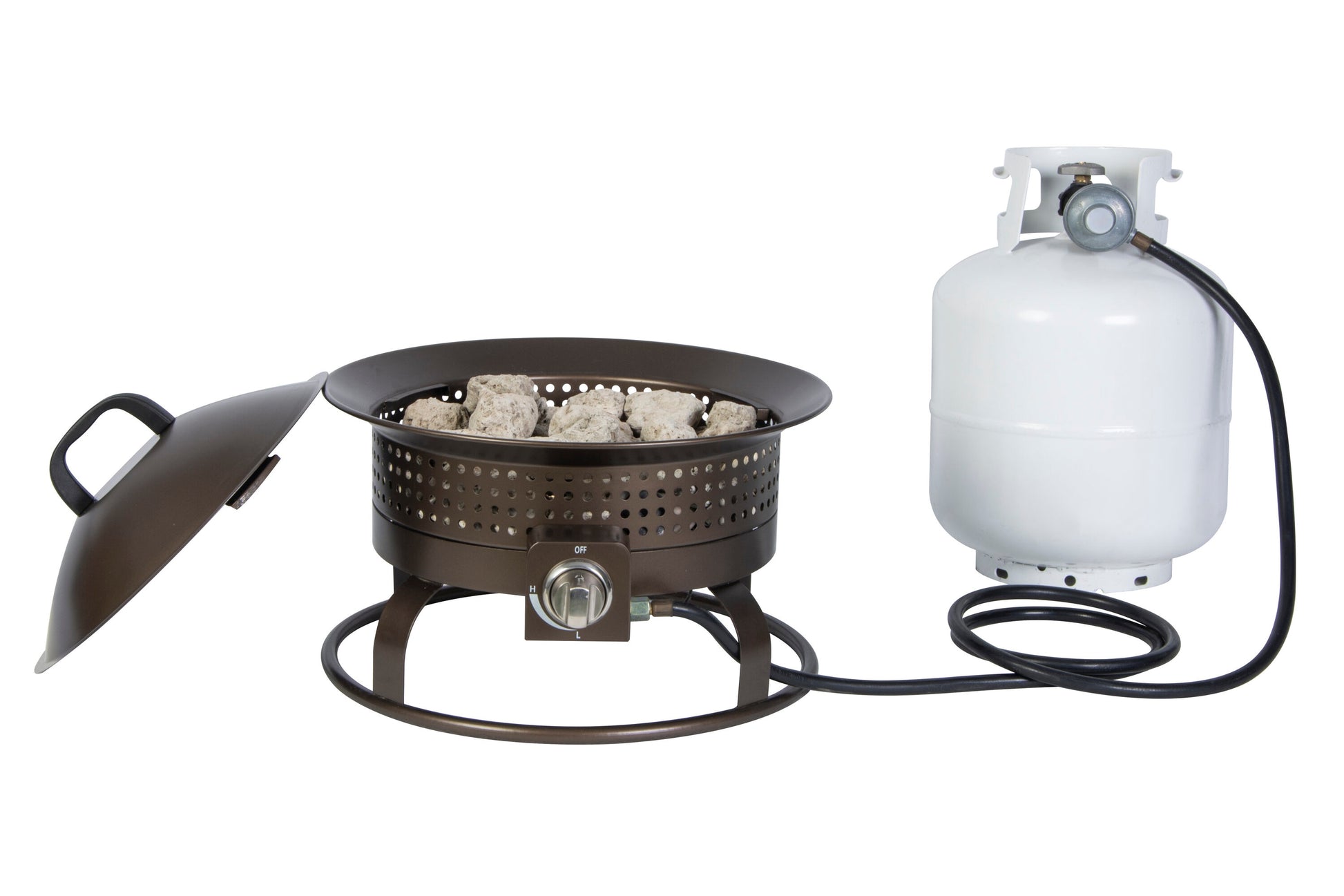 Bond 18.5-in W 54000 Maximum BTUs Steel Round Portable Liquid propane Fire pit