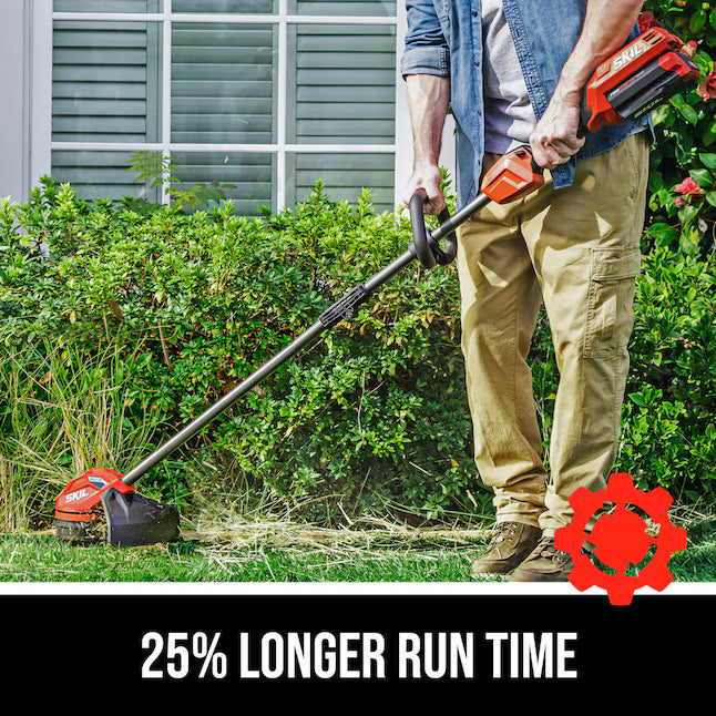 SKIL 40-volt 14-in Straight Shaft Battery String Trimmer 2.5 Ah (Battery Included) (Charger Included) [FBM-104]