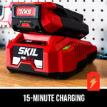 SKIL 40-volt 14-in Straight Shaft Battery String Trimmer 2.5 Ah (Battery Included) (Charger Included) [FBM-104]