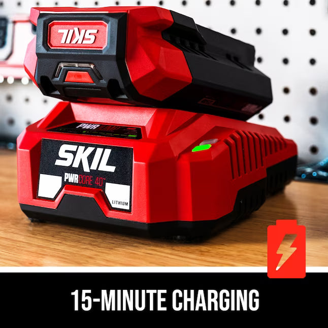 SKIL 40-volt 14-in Straight Shaft Battery String Trimmer 2.5 Ah (Battery Included) (Charger Included) [FBM-104]