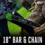 EGO POWER+ 56-volt 18-in Battery 4 Ah Chainsaw Battery Included Charger Included