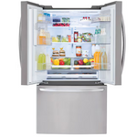 LG Standard-Depth 27.7-cu ft 3 -Door 36-in Wide with Ice Maker ( Printproof Stainless Steel ) ENERGY STAR Certified