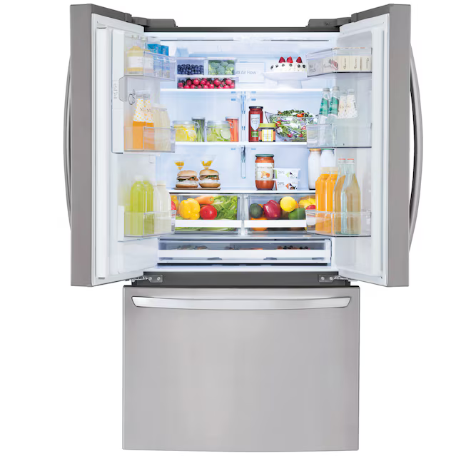 LG Standard-Depth 27.7-cu ft 3 -Door 36-in Wide with Ice Maker ( Printproof Stainless Steel ) ENERGY STAR Certified