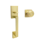 Honeywell satin gold Interior or Exterior Keyed Entry Door Handle, 8120007, RETAIL: $69.98, FINAL PRICE: $47.99 + tax