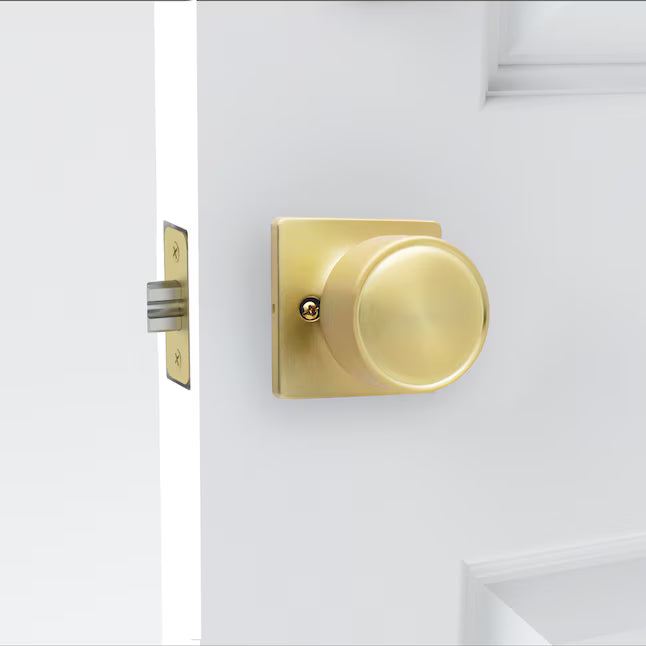 Honeywell satin gold Interior or Exterior Keyed Entry Door Handle, 8120007, RETAIL: $69.98, FINAL PRICE: $47.99 + tax