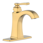 Alpine Reserve Chesler Brushed Gold Single Hole 1-handle WaterSense High-arc Residential Handle Bathroom Sink Faucet with Drain with Deck Plate, 67095W-624408 #3808602 *JR2511, Retail: $89.00, FINAL PRICE: $49.99 + TAX