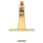 Alpine Reserve Chesler Brushed Gold Single Hole 1-handle WaterSense High-arc Residential Handle Bathroom Sink Faucet with Drain with Deck Plate, 67095W-624408 #3808602 *JR2511, Retail: $89.00, FINAL PRICE: $49.99 + TAX