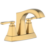 Alpine Reserve Chesler Brushed Gold 4-in Centerset 2-handle WaterSense High-arc Residential Handle Bathroom Sink Faucet with Drain with Deck Plate, 67123W-614408 #3808605 *JR2511, Retail: $99.00, FINAL PRICE: $59.99 + TAX