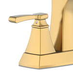 Alpine Reserve Chesler Brushed Gold 4-in Centerset 2-handle WaterSense High-arc Residential Handle Bathroom Sink Faucet with Drain with Deck Plate, 67123W-614408 #3808605 *JR2511, Retail: $99.00, FINAL PRICE: $59.99 + TAX