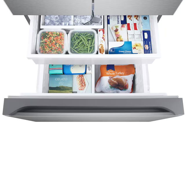 Samsung 24.5-cu ft Smart French Door Refrigerator with Ice Maker (Stainless Steel) ENERGY STAR