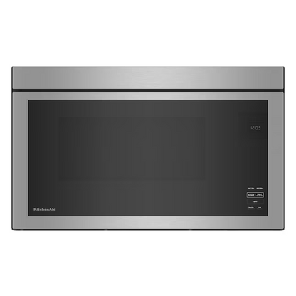 KitchenAid Flush Built in Design 1.1-cu ft 1000-Watt 30-in Over-the-Range Microwave with Sensor Cooking (Printshield Stainless)