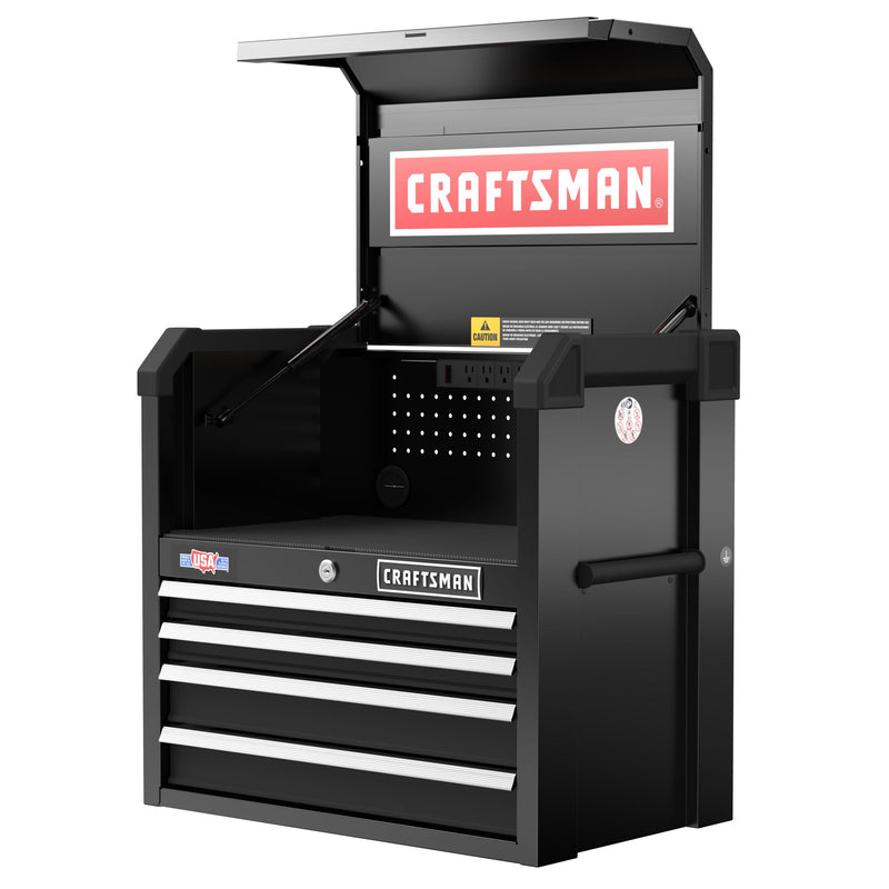 CRAFTSMAN 2000 Series 26.68-in W x 24.7-in H x 16.32-in D 4 -Drawer Steel Tool Chest ( Black )