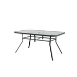 Summit Lane Pelham Bay Rectangle Outdoor Dining Table 38-in W x 60-in L with Umbrella Hole, FTS00748C  1126654  *HD2409, Retail: $128, FINAL PRICE: $79.99 + TAX