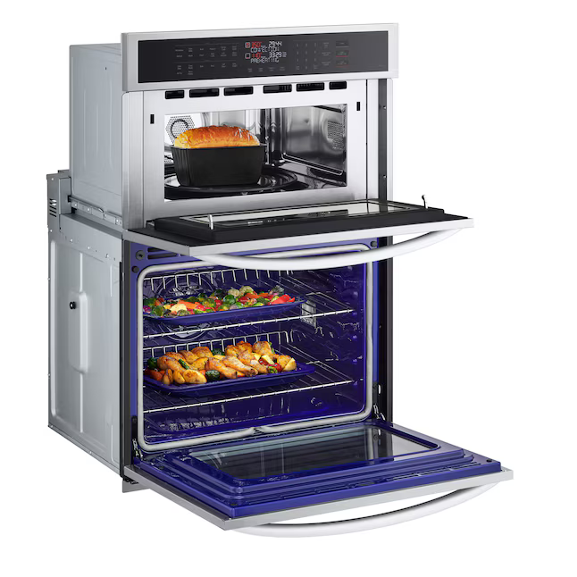 LG 30-in Self-cleaning Air Fry Smart Compatible Microwave Wall Oven Combo (PrintProof Stainless Steel), WCEP6423F/00 *JR2508, Retail: $3799, FINAL PRICE: $1,599.99 + TAX