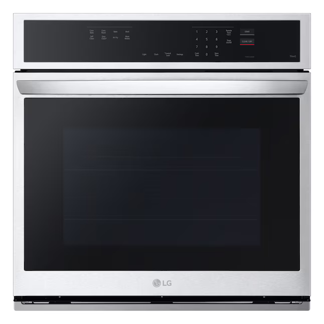 LG Air Fry with Easy Clean 30-in Smart Compatible Single Electric Wall Oven with Air Fry Single-fan and Self-cleaning ( PrintProof Stainless Steel ), WSEP4723F/00 *HD2507, Retail: $2,199.00, FINAL PRICE: $999.99 + TAX