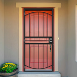 Larson Geneva 32-in x 81-in Black Steel Recessed Mount Security Door Tempered Glass, *JR2402 #120