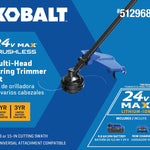 Kobalt 24-volt 15-in Split Shaft Attachment Capable Battery String Trimmer 4.0 Ah (Battery Included) (Charger Included [FBM-103]