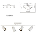 allen + roth Mason 36-in 4 -Light White dimmable GU10 pin base Traditional Track Bar