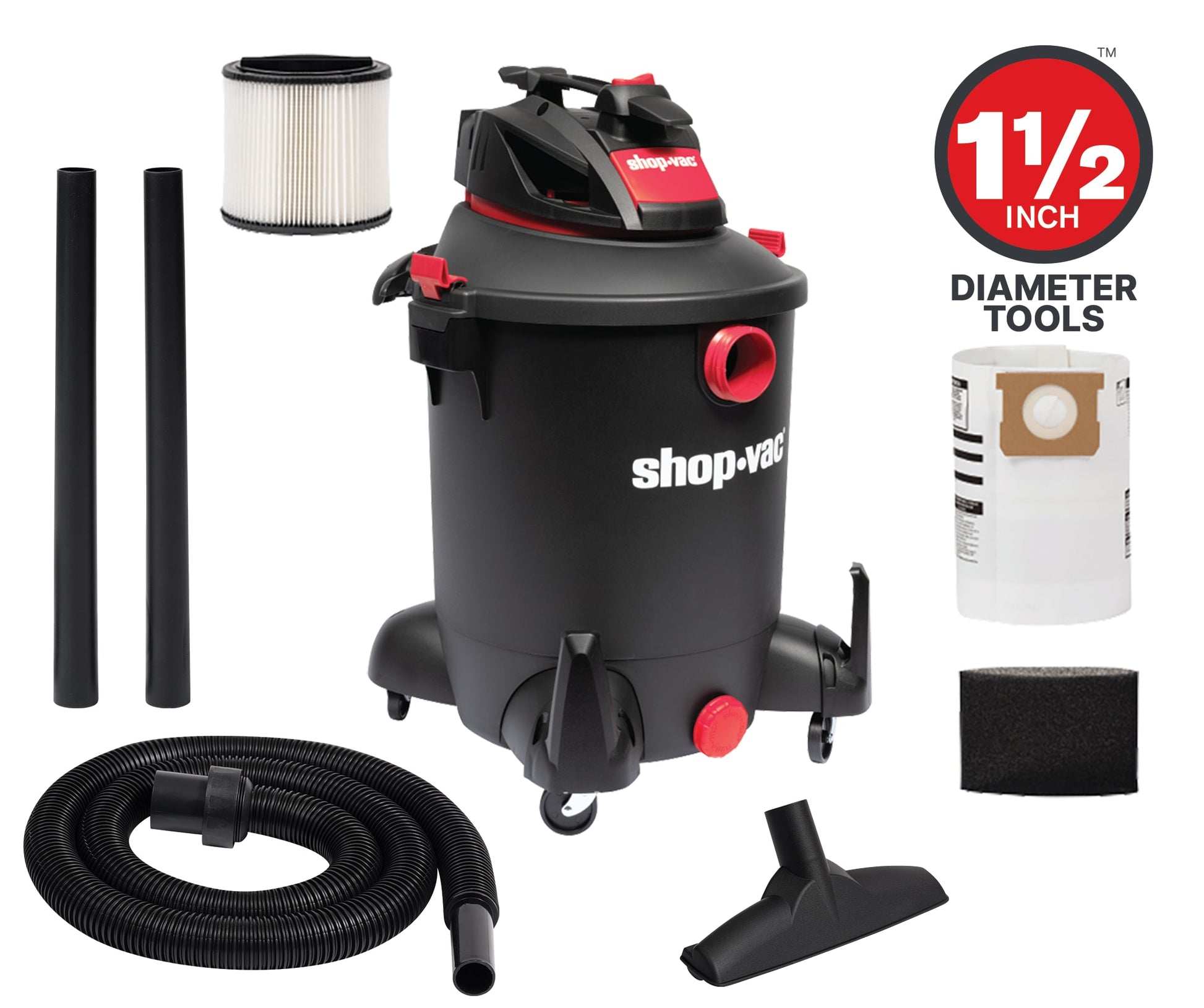 Shop-Vac 10-Gallon 4.5 HP Corded Wet/Dry Shop Vacuum with Accessories Included