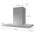 Samsung Bespoke 36-in Convertible 390-CFM Gray Wall-Mounted Range Hood with Charcoal Filter, NK36CB600WCG/AA *JR2508, Retail: $1,149.00, FINAL PRICE: $649.99 + TAX