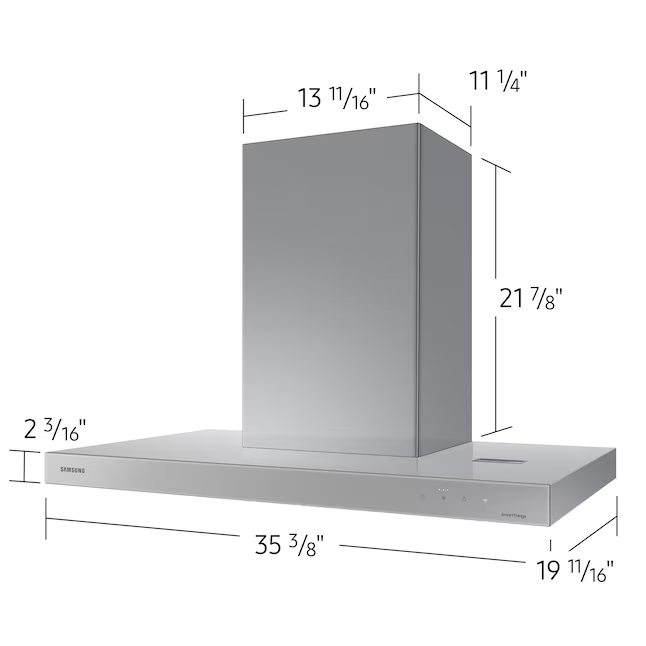 Samsung Bespoke 36-in Convertible 390-CFM Gray Wall-Mounted Range Hood with Charcoal Filter, NK36CB600WCG/AA *JR2508, Retail: $1,149.00, FINAL PRICE: $649.99 + TAX