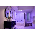 Broan Chroma Comfort 1.5-Sone 110-CFM White Decorative Lighted Bluetooth Compatibility Bathroom Fan