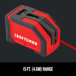 CRAFTSMAN Red 15-ft Indoor Line Beam Line Generator Laser Level (Accessories Included) CMHT77634, MSRP: $22.00 [FB054] - FINAL: