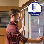 LARSON Signature Selection 32-in x 81-in White Aluminum Reversible Hinge Storm Door Full-view with Interchangeable Screen (Handle Not Included), 14904031  #758238 *JR2508, Retail: $254.00, FINAL PRICE: $149.99 + TAX