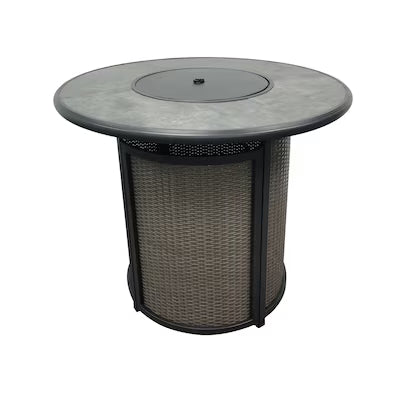 allen + roth Sedgebrook 42-in W 55000 Maximum BTUs Steel Round Liquid propane Fire pit