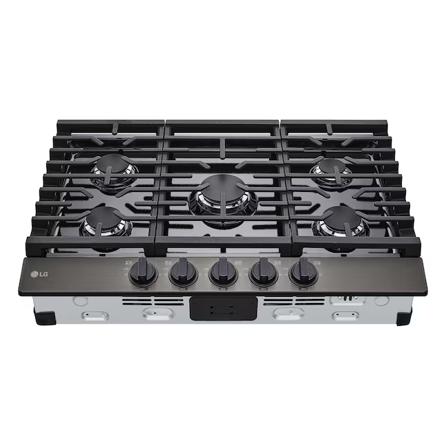 LG 30-in 5 burners Black Stainless Steel Gas Cooktop, CBGJ3023D *HD2507, Retail: $1,249.00, FINAL PRICE: $649.99 + TAX