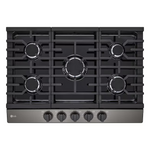 LG 30-in 5 burners Black Stainless Steel Gas Cooktop, CBGJ3023D *HD2507, Retail: $1,249.00, FINAL PRICE: $649.99 + TAX