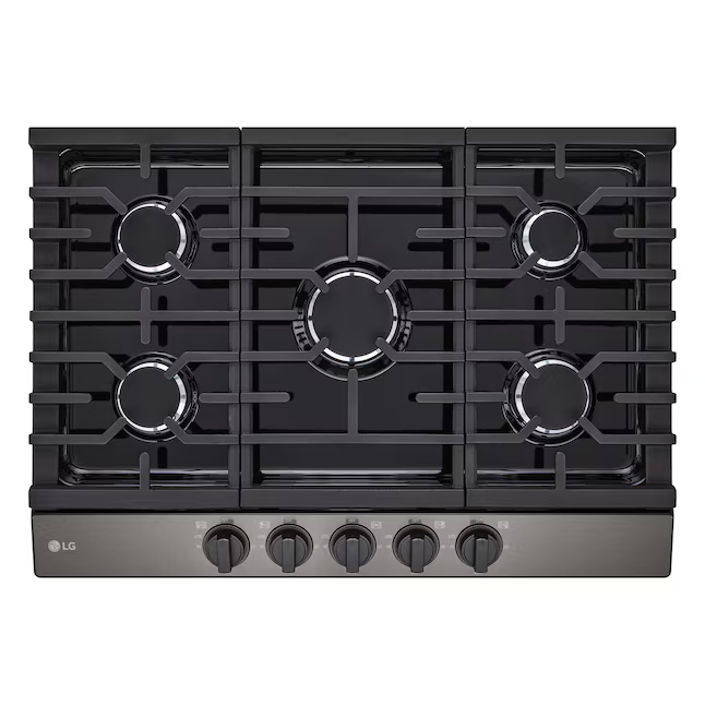 LG 30-in 5 burners Black Stainless Steel Gas Cooktop, CBGJ3023D *HD2507, Retail: $1,249.00, FINAL PRICE: $649.99 + TAX
