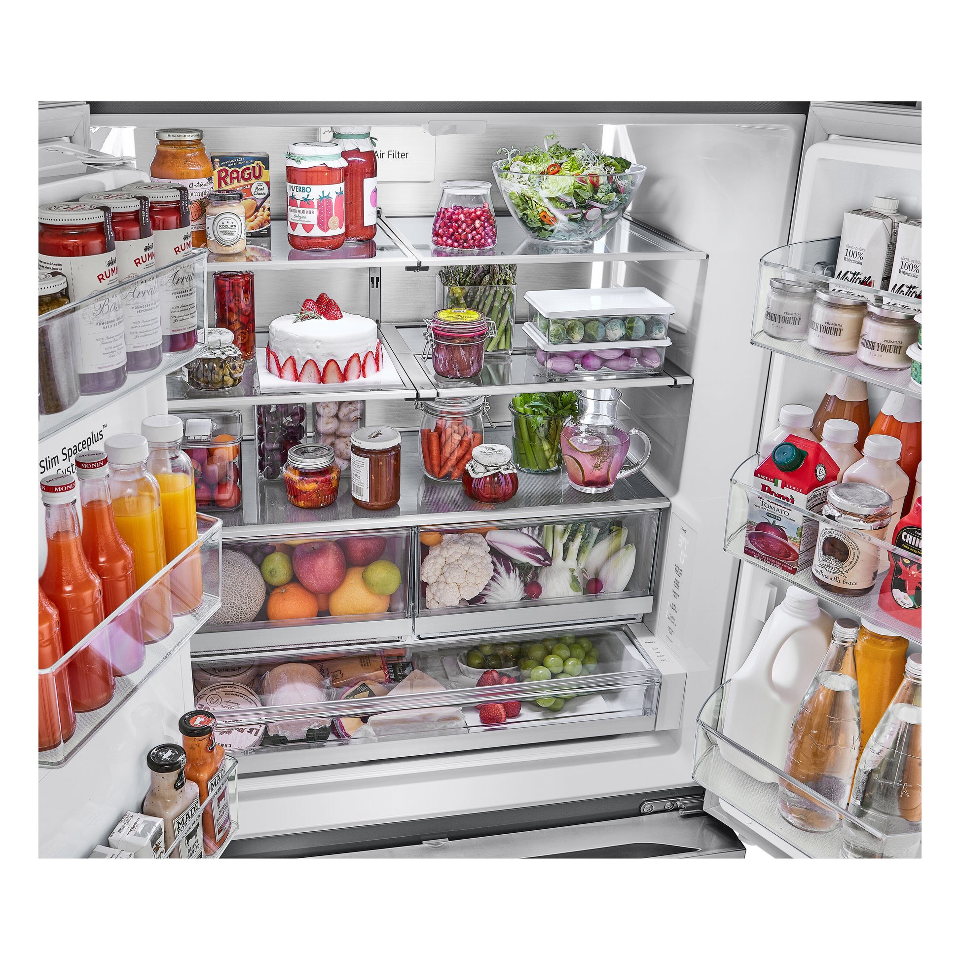 LG Counter-Depth MAX and 4 Types of Ice 25.5-cu ft 3 -Door 36-in Wide with Dual Ice Maker ( PrintProof Stainless Steel ) ENERGY STAR Certified